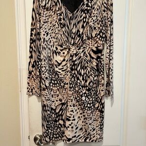 Jennifer Lopez Black and Red Floral Dress